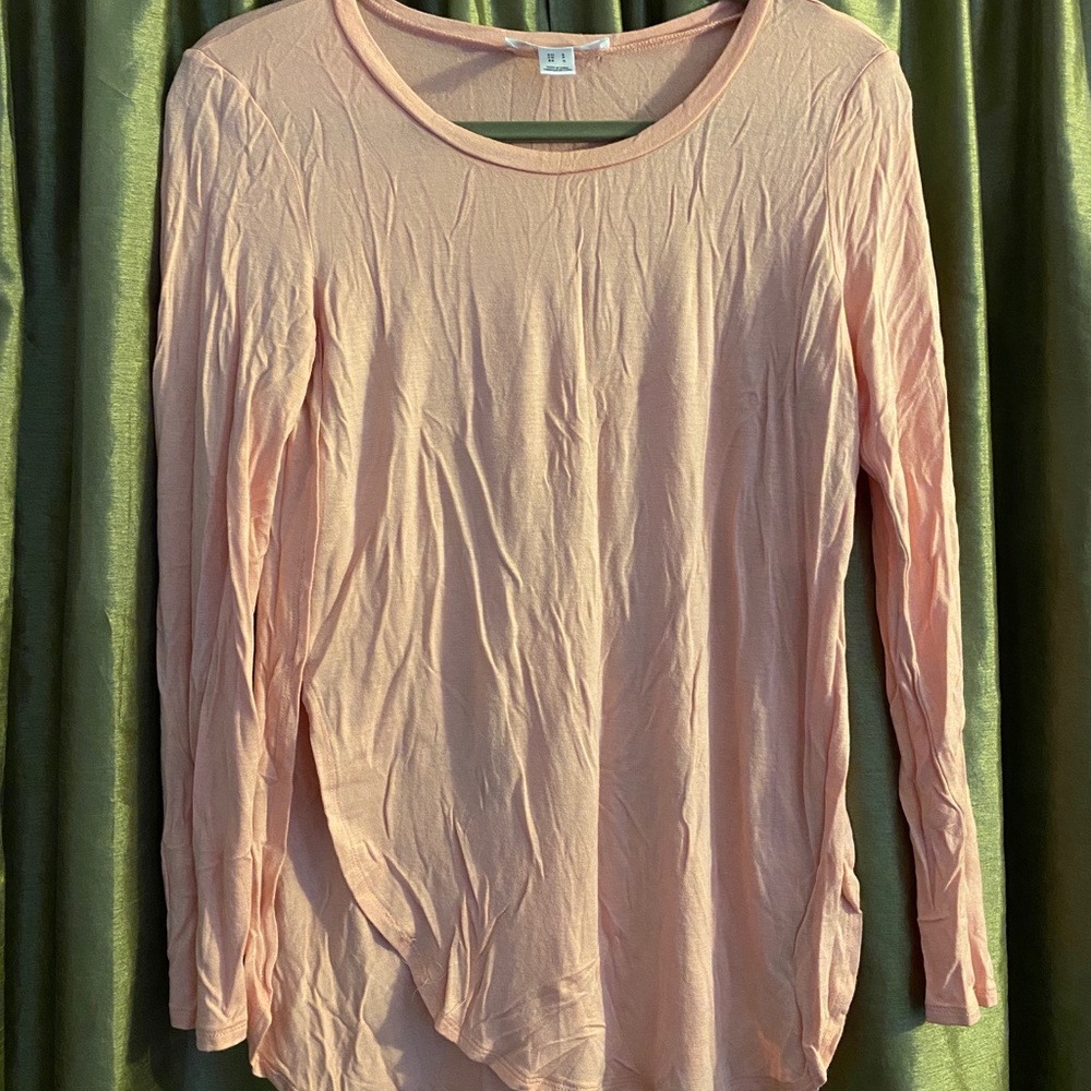 Light pink long sleeve T-shirt